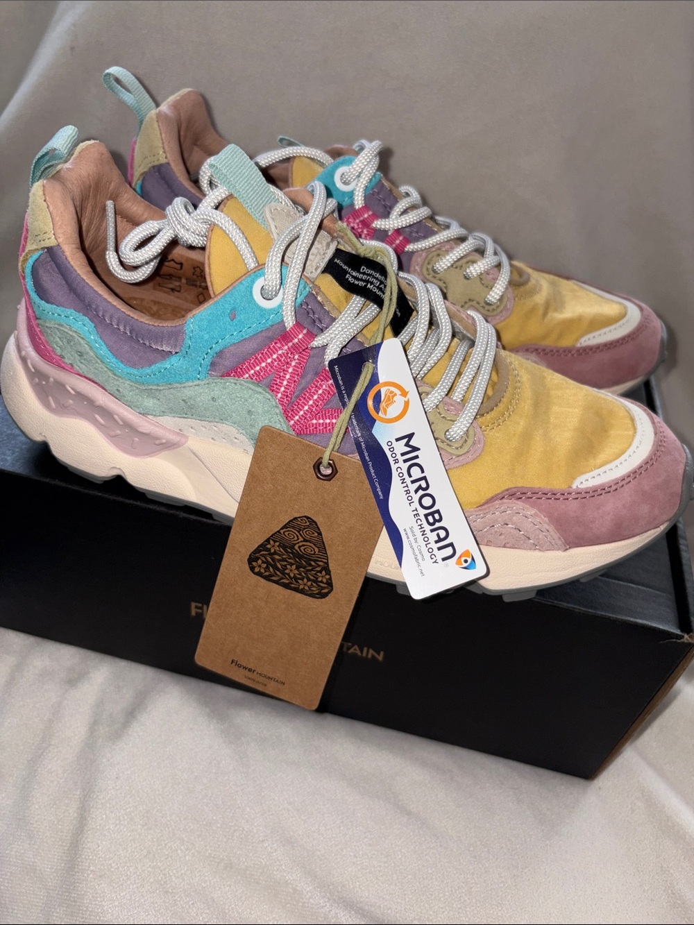 NWT Flower Mountain Yamano 3 Sneaker in Pink-Ocher-Light Pink - Picture 11 of 16